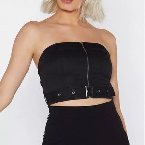 Nasty Gal Buckle Club bandeau top